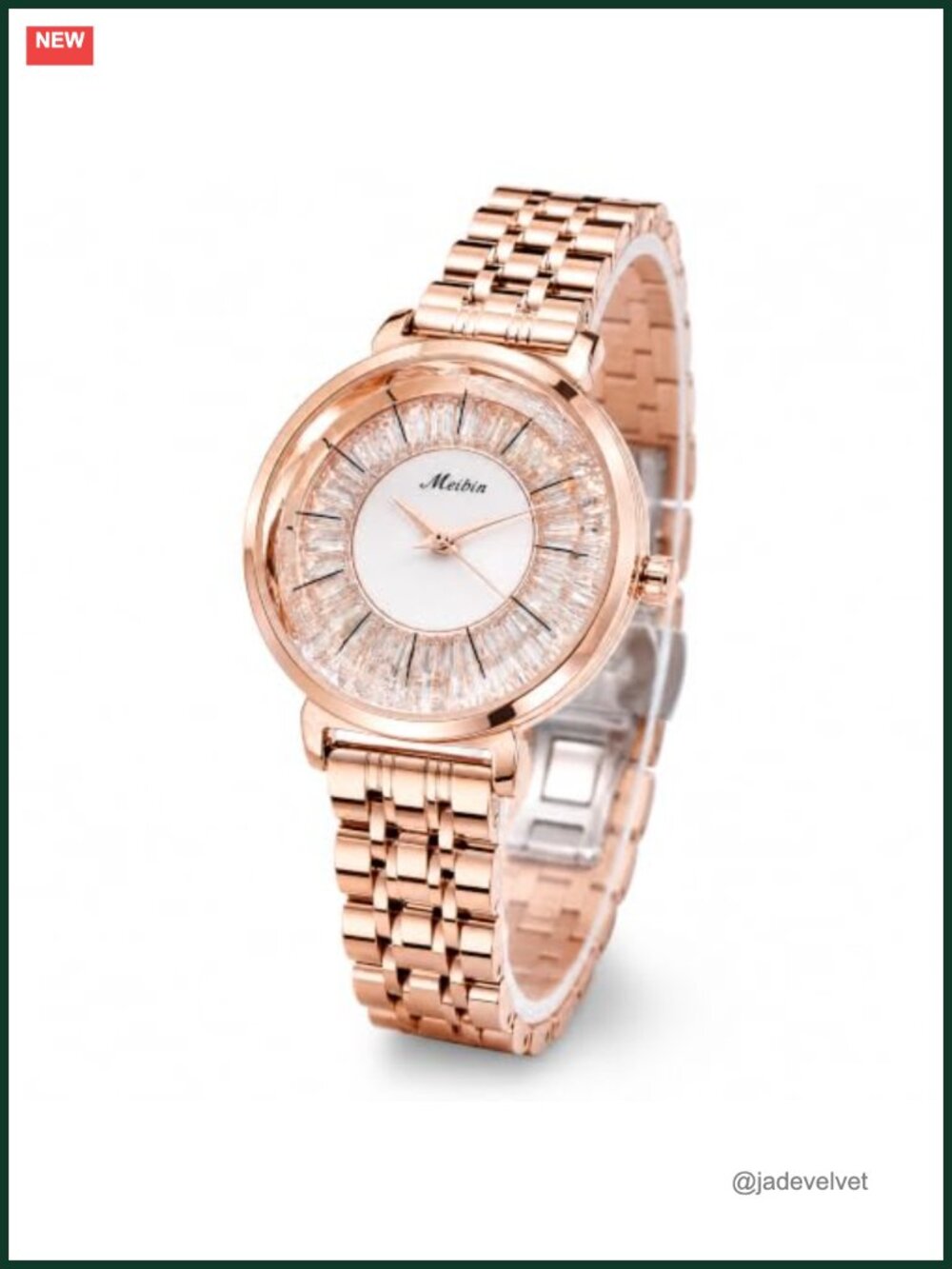 Women's Crystal Sparkle Watch 32mm Stainless Steel Bracelet 30M Water Resistant